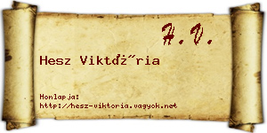 Hesz Viktória névjegykártya